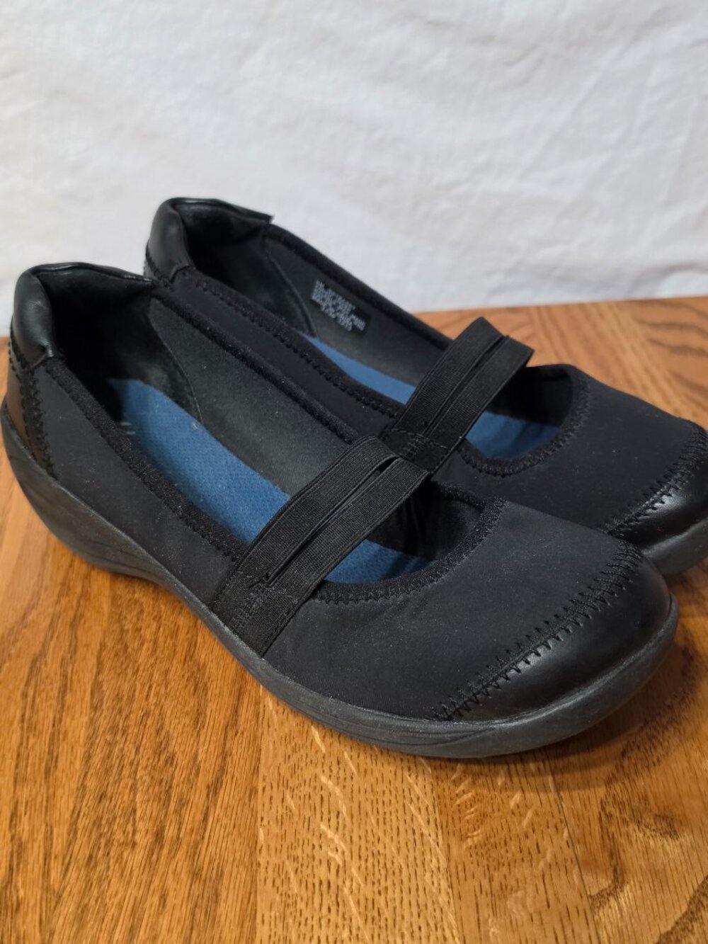 Easy Spirit Mary Jane Flats Slip On Fabric Black Women Shoe Size 8M ES7KASEY